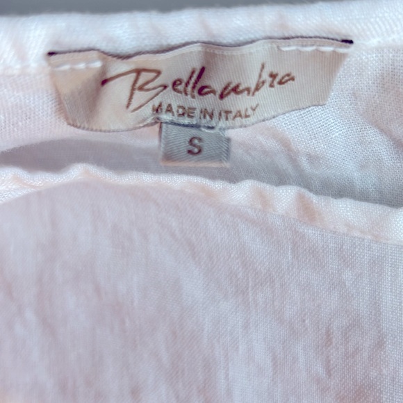 Bellambra Pure Linen Blouse Made in italy, Bell lace sleeves - Picture 3 of 9